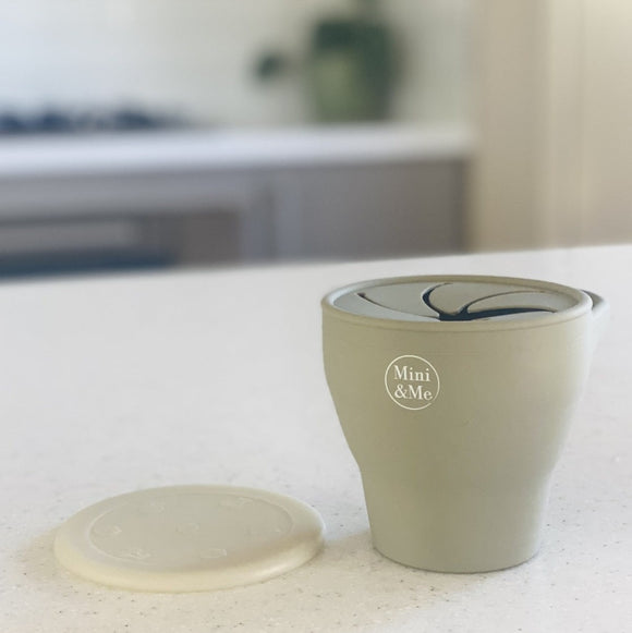 Mini & Me Collapsible Snack Cup  |  Olive