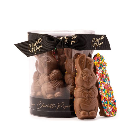 Charlotte Piper Small Standing Bunny 100g  |  Milk Chocolate Sprinkles