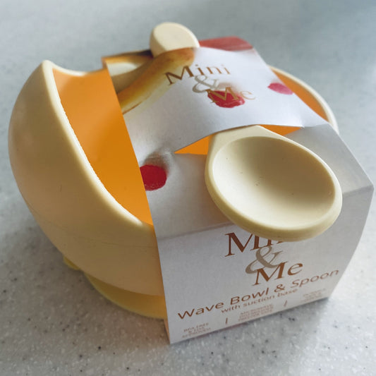 Mini & Me Bowl + Spoon Set  |  Custard