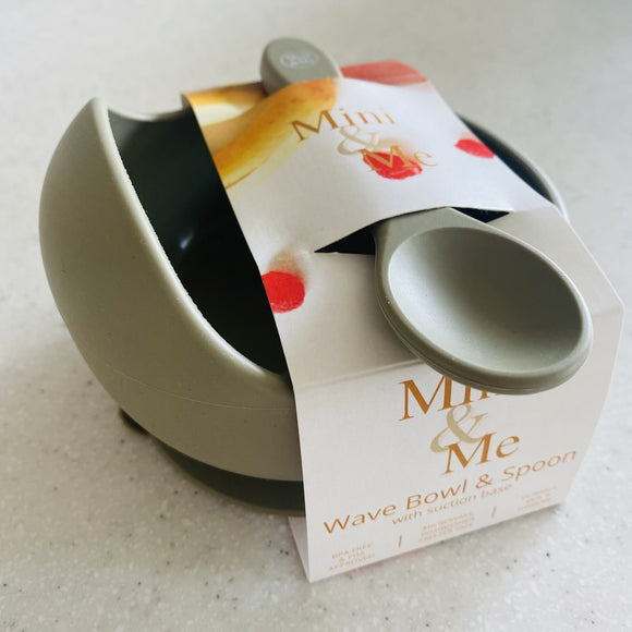 Mini & Me Bowl + Spoon Set  |  Olive