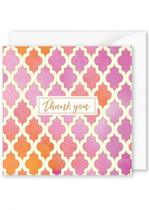 Card Square  |  Thank You Pink