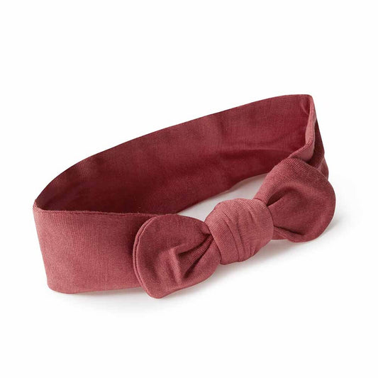 Snuggle Hunny Topknot Headband  |  Deep Rust