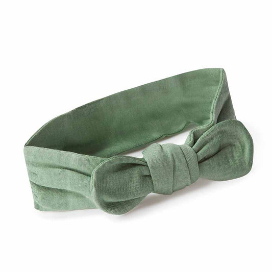 Snuggle Hunny Topknot Headband  |  Olive