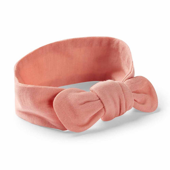 Snuggle Hunny Topknot Headband  |  Peach