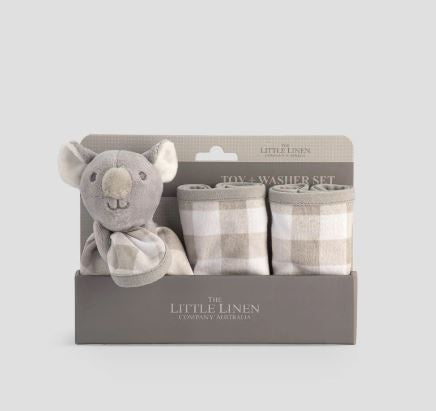 Little Linen Washer & Toy Set | Cheeky Koala