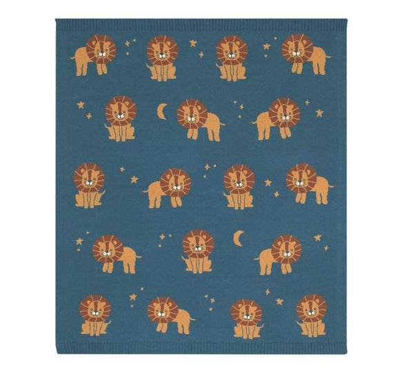 Blanket Living Textiles Knit  |  Lion