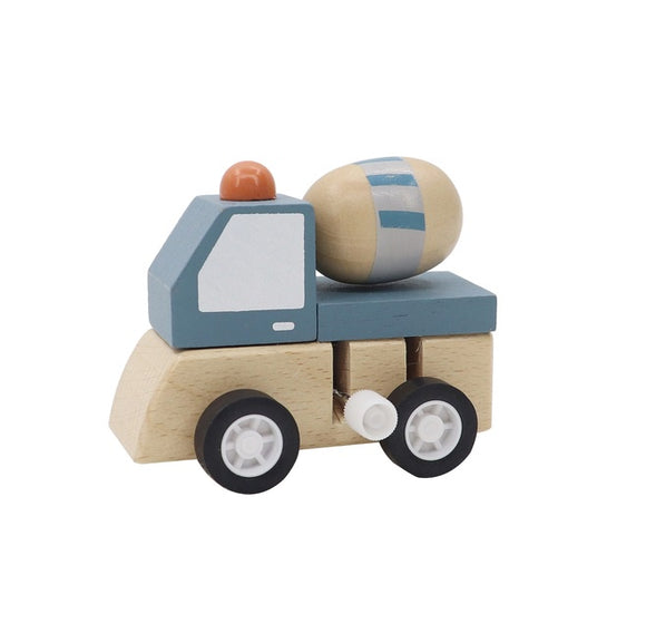 Kaper Kidz Wooden Wind Up Vehicle  |  Cement Truck