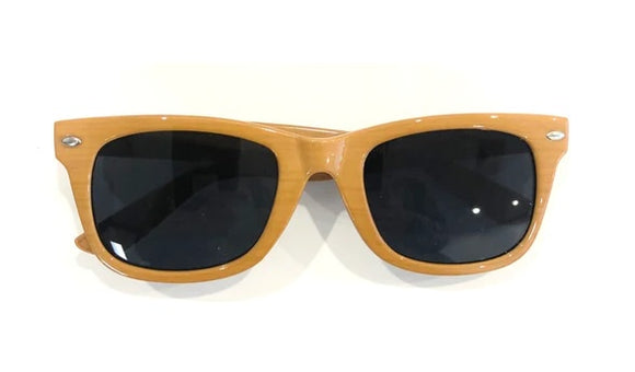 Rare Rabbit Sunglasses  |  Wood Look Light Tan