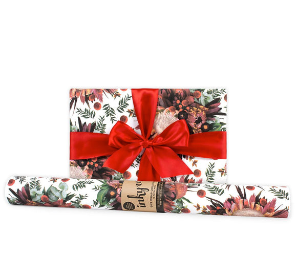 Inky Co Wrapping Paper 10m  |  Xmas Bouquet