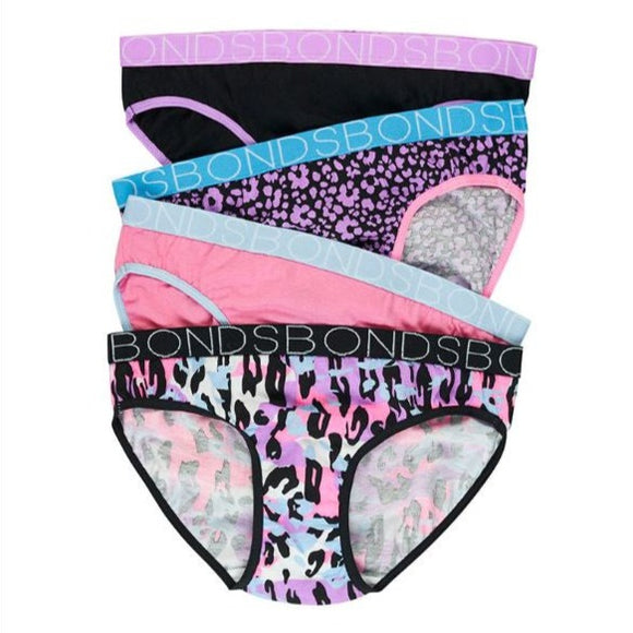 Bonds Girls Bikini 4pk  Leopard Purple – Frankie St.