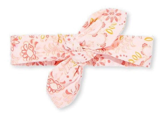 Milky Girls Headband  |  Paisley Blossom Pink