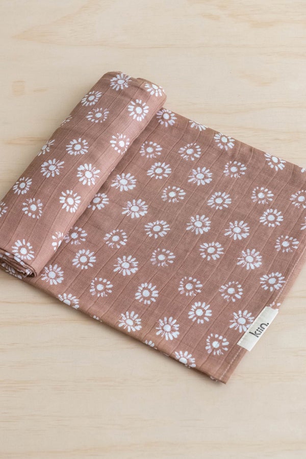 Muslin Swaddle Kiin  |  Aster Dusty Pink