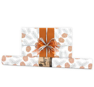 Inky Co Wrapping Paper 10m  |  Pine Cone Copper Silver